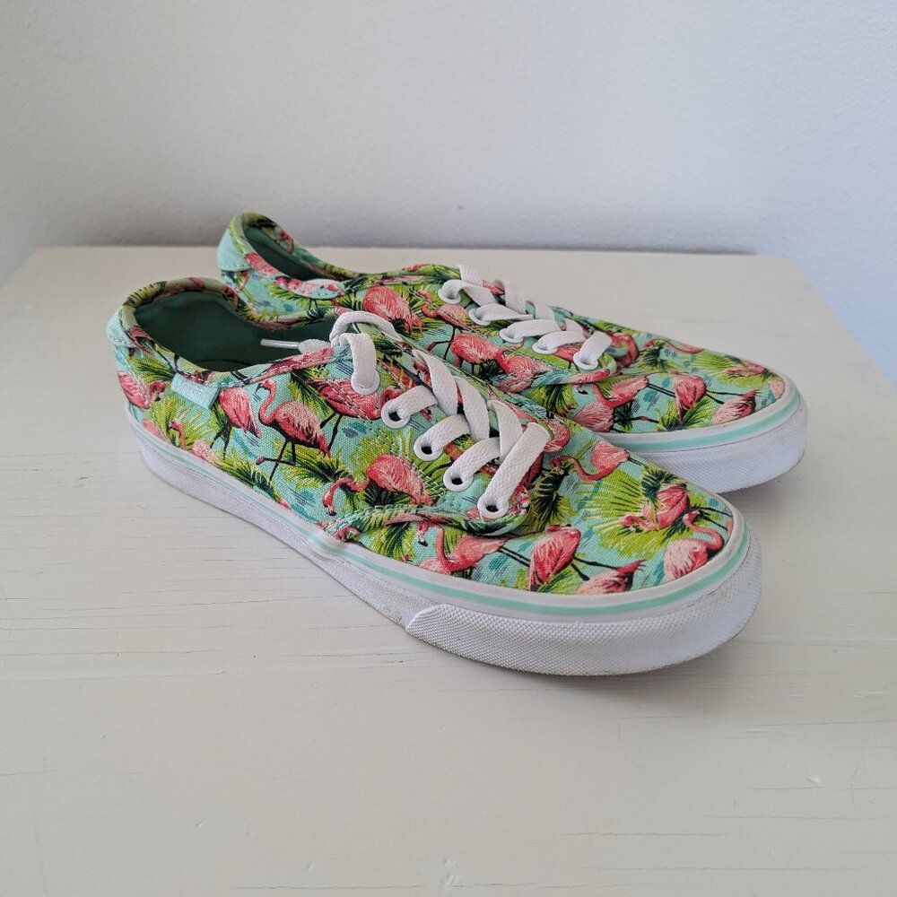 NWOT Vans Pink Flamingo Ultra Cush Canvas Sneakers, 7